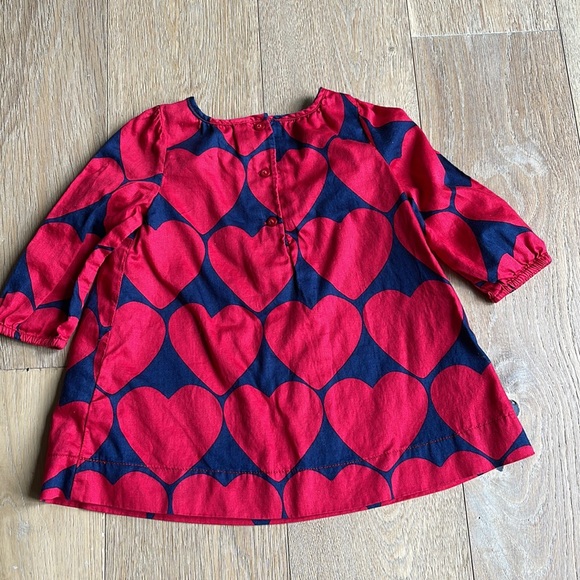 Baby Gap Navy and Red Heart Dress 6-12 months - Picture 6 of 6